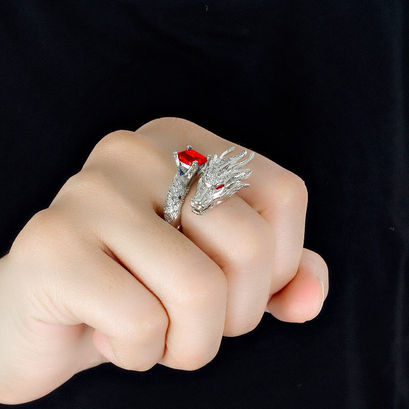 ✨💍 Luxusní 18karátový pozlacený prsten s drahokamem T. rex  3693098