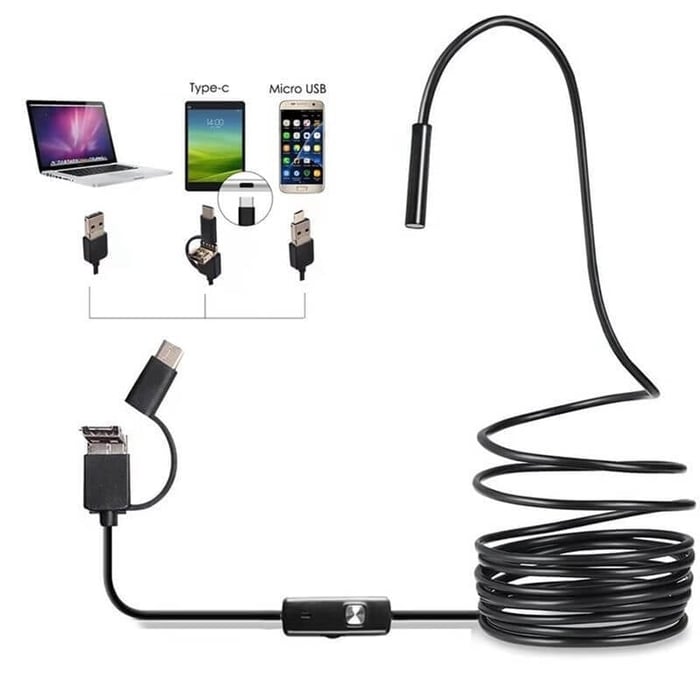 (Typ-c, USB, Micro USB) endoskop tři v jednom 【1M】【3.5M】【5M】  3844030