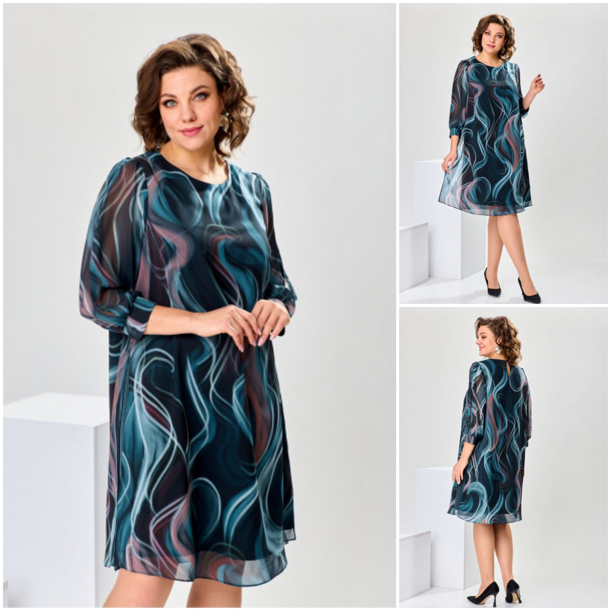 🍁 🍁【S~5XL】💖2025 nový styl módní vysoce kvalitní elegantní šaty-3856644