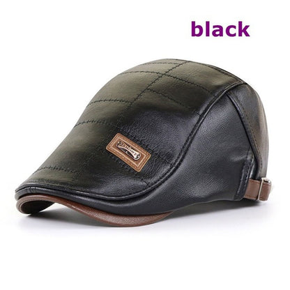 🧢🔥Pánský vintage kožený baret  3756372