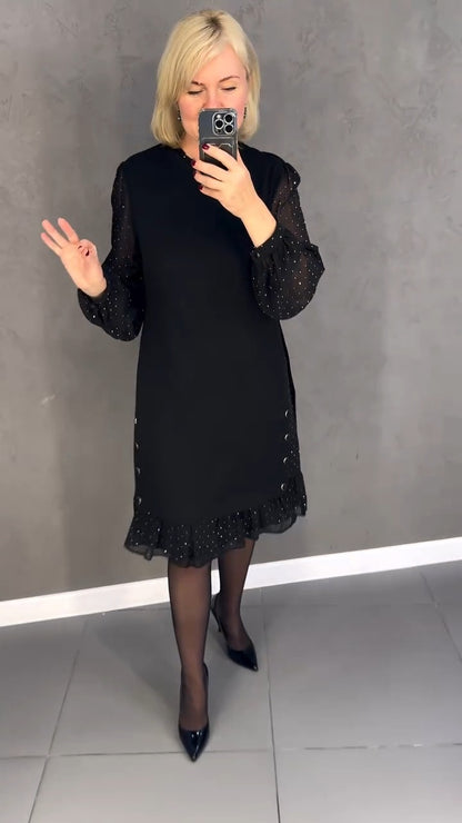 💖💖【S-5XL】🍁🍂Nový styl podzim a zima elegantní podzimní a zimní šaty  3822182