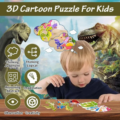 🦋✈️🎄Ručně vyráběné puzzle DIY hračky - kreslené 3D trojrozměrné puzzle   3809292