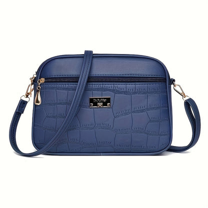 👜🔥Módní embosovaná dámská crossbody kabelka s krokodýlem  3840673